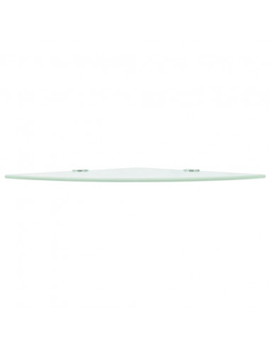 Scaffale Angolare con Supporto in Cristallo Vetro Bianco 35x35 cm