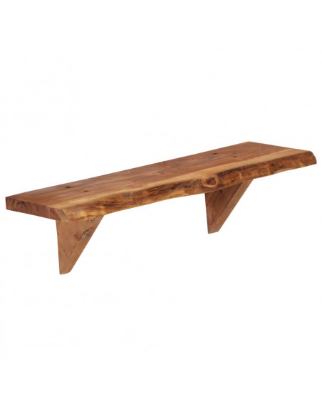 Mensole 2 pz 60x20x18 cm in Legno Massello di Acacia