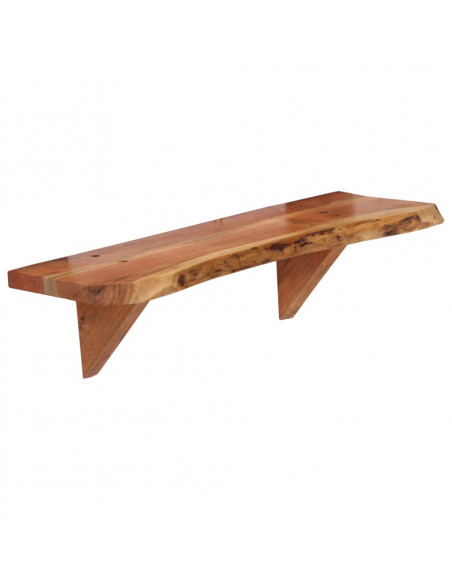 Mensole 2 pz 60x20x18 cm in Legno Massello di Acacia