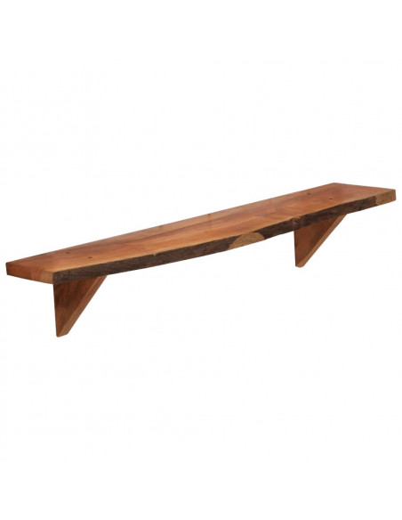 Mensole 2 pz 90x20x18 cm in Legno Massello di Acacia
