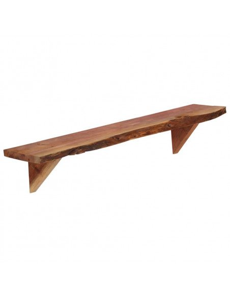 Mensole 2 pz 90x20x18 cm in Legno Massello di Acacia
