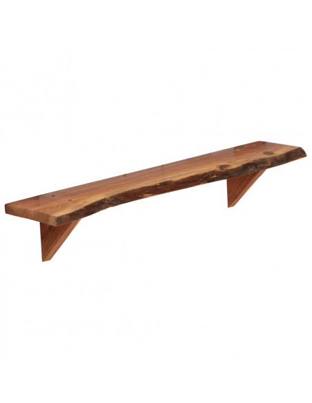 Mensole 2 pz 90x20x18 cm in Legno Massello di Acacia