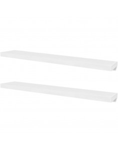 Mensole a Parete 4 pz Bianco 120 cm 2