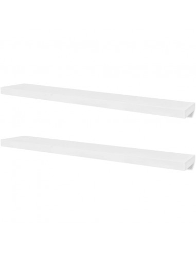 Mensole a Parete 4 pz Bianco 120 cm