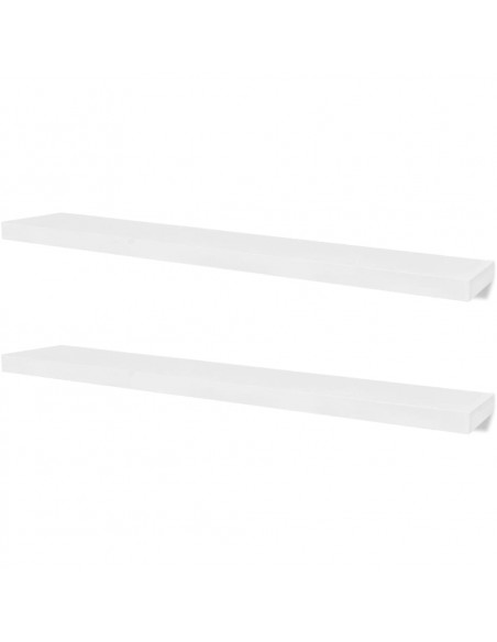 Mensole a Parete 4 pz Bianco 120 cm
