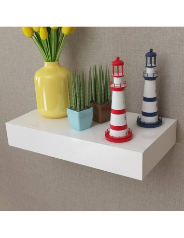 Mensole con Cassetti 2 pz Bianco 48 cm