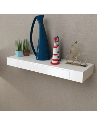 Mensole con Cassetti 2 pz Bianco 80 cm