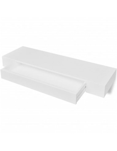 Mensole con Cassetti 2 pz Bianco 80 cm