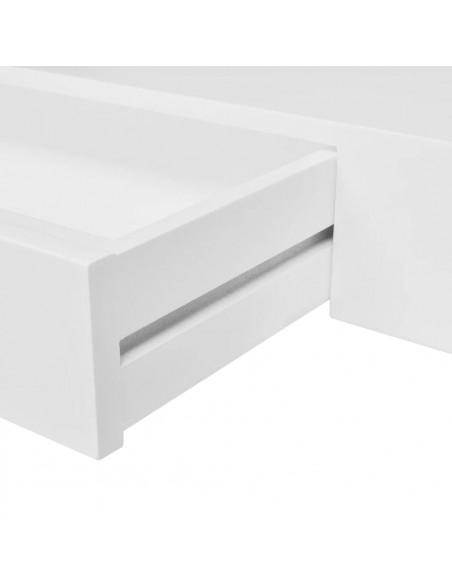 Mensole con Cassetti 2 pz Bianco 80 cm