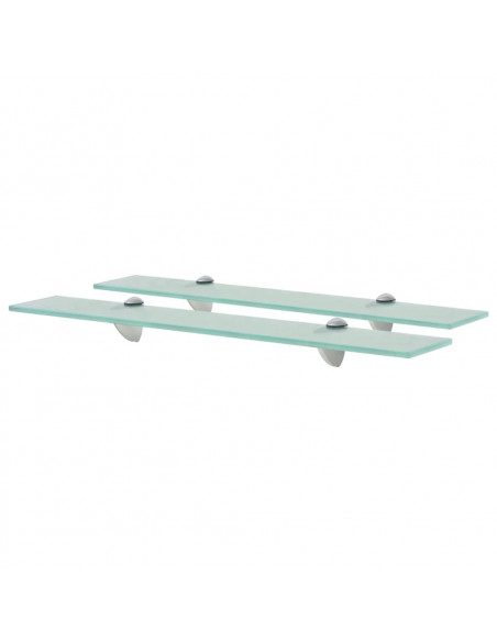 Mensole Galleggianti 2 pz in Vetro 60x10 cm 8 mm