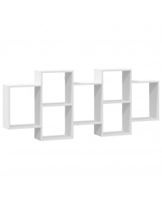 Scaffale a Parete Bianco 159x18x65 cm in Legno Multistrato 2