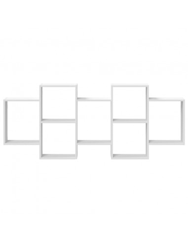 Scaffale a Parete Bianco 159x18x65 cm in Legno Multistrato