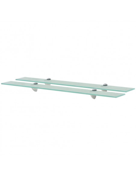 Mensole Galleggianti 2 pz in Vetro 80x10 cm 8 mm