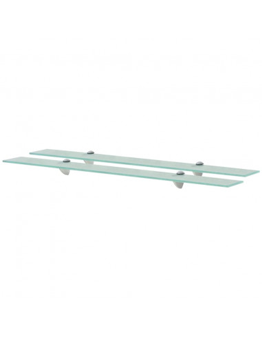 Mensole Galleggianti 2 pz in Vetro 90x10 cm 8 mm