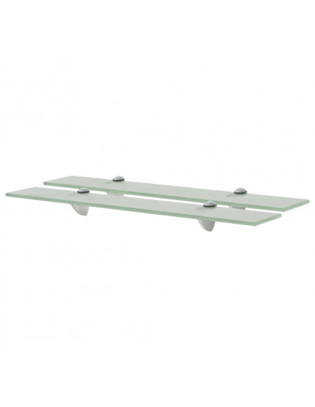Mensole Galleggianti 2 pz in Vetro 60x10 cm 8 mm