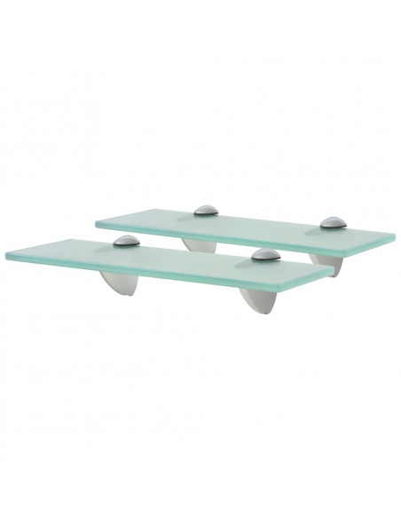 Mensole Galleggianti 2 pz in Vetro 30x20 cm 8 mm