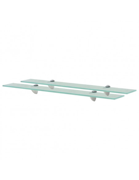 Mensole Galleggianti 2 pz in Vetro 70x20 cm 8 mm
