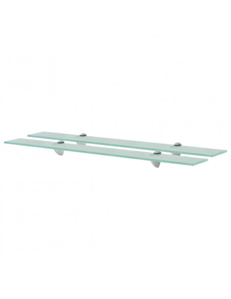 Mensole Galleggianti 2 pz in Vetro 80x20 cm 8 mm