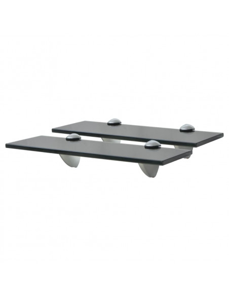 Mensole Galleggianti 2 pz in Vetro 30x20 cm 8 mm