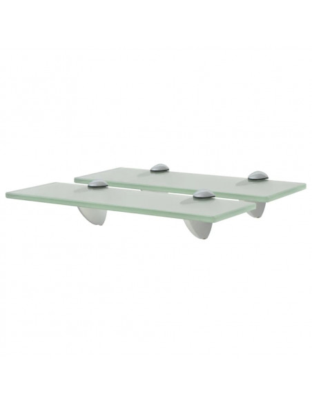 Mensole Galleggianti 2 pz in Vetro 30x20 cm 8 mm