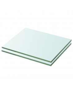 Mensole in Vetro Trasparente 2 pz 20x20 cm 2