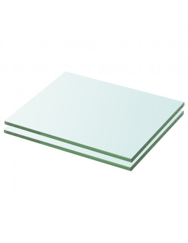 Mensole in Vetro Trasparente 2 pz 20x20 cm