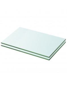 Mensole in Vetro Trasparente 2 pz 20x25 cm 2