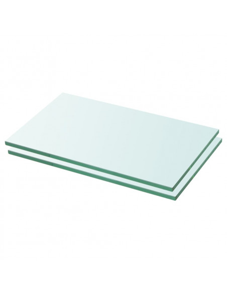 Mensole in Vetro Trasparente 2 pz 30x12cm