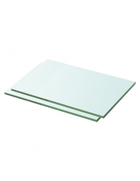 Mensole in Vetro Trasparente 2 pz 30x15 cm