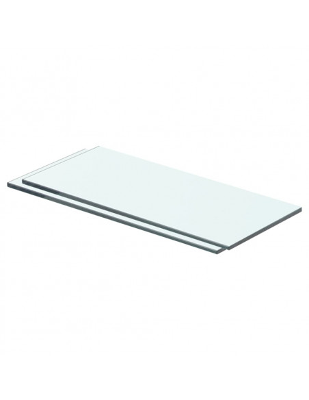 Mensole in Vetro Trasparente 2 pz 40x12 cm