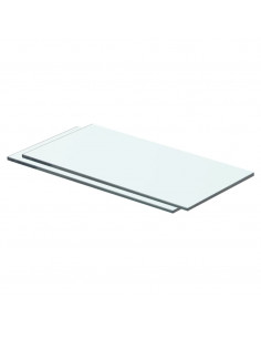 Mensole in Vetro Trasparente 2 pz 40x15 cm 2