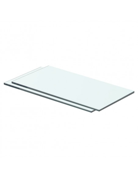 Mensole in Vetro Trasparente 2 pz 40x15 cm
