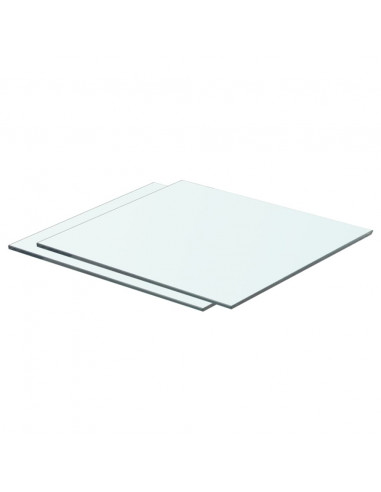 Mensole in Vetro Trasparente 2 pz 40x30 cm