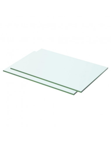 Mensole in Vetro Trasparente 2 pz 50x25 cm