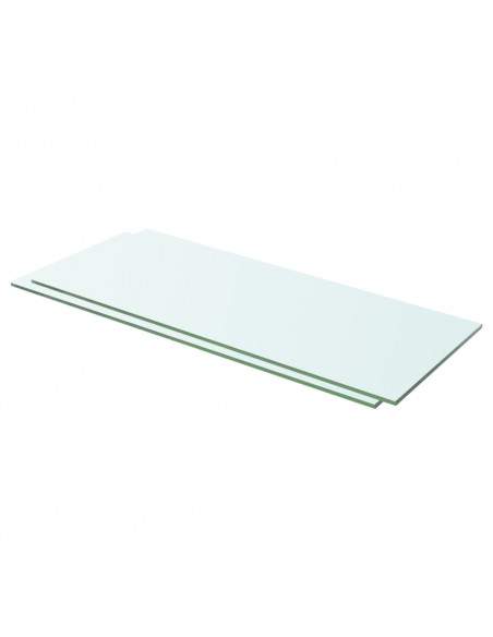 Mensole in Vetro Trasparente 2 pz 60x20 cm