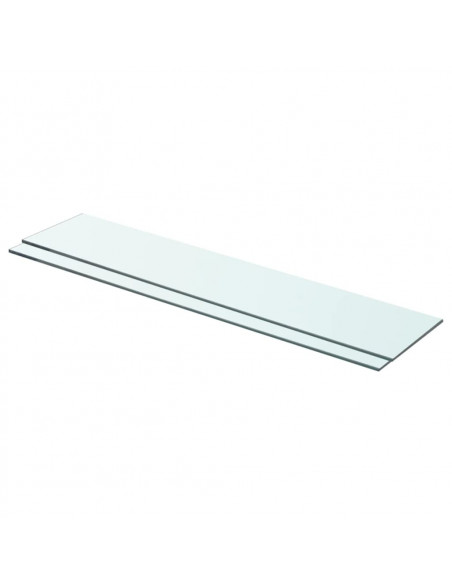 Mensole in Vetro Trasparente 2 pz 70x15 cm