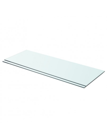 Mensole in Vetro Trasparente 2 pz 70x25 cm