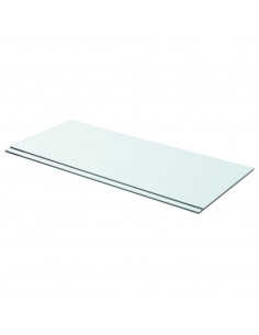 Mensole in Vetro Trasparente 2 pz 70x30 cm 2