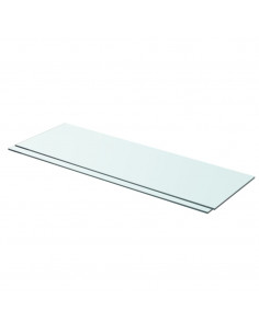 Mensole in Vetro Trasparente 2 pz 80x25 cm 2
