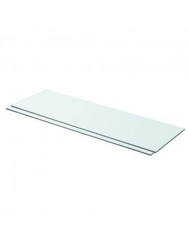 Mensole in Vetro Trasparente 2 pz 80x25 cm