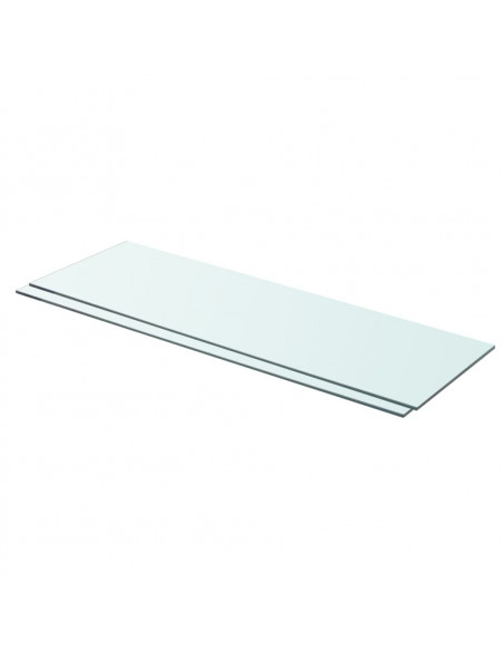 Mensole in Vetro Trasparente 2 pz 80x25 cm
