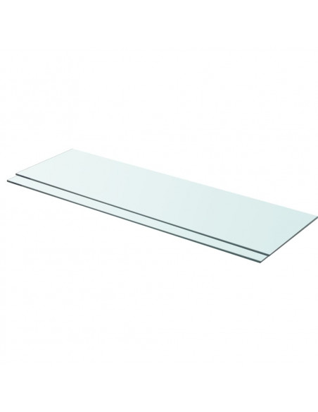 Mensole in Vetro Trasparente 2 pz 90x25 cm