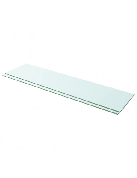 Mensole in Vetro Trasparente 2 pz 100x25 cm