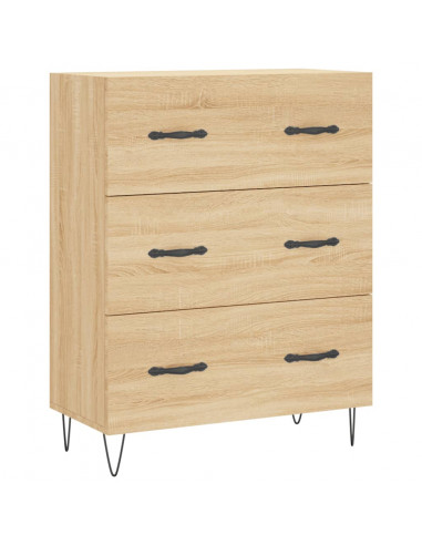 Credenza Rovere Sonoma 69,5x34x180 cm in Legno Multistrato