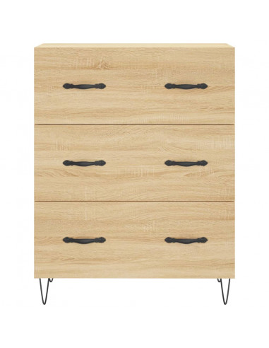 Credenza Rovere Sonoma 69,5x34x180 cm in Legno Multistrato