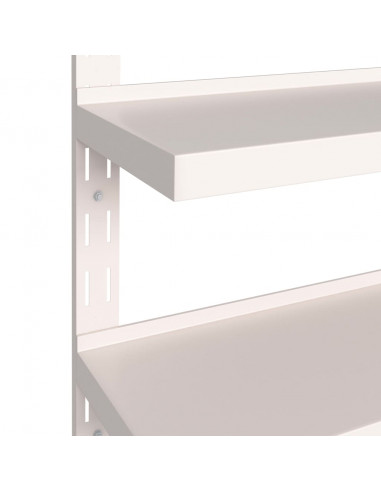 Mensole Galleggianti a 2 Livelli 2 pz in Acciaio Inox 300x30 cm