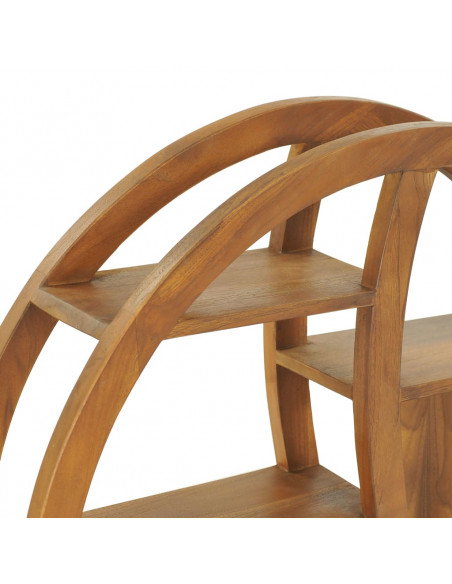 Mensola Yin Yang 80x17,5x80 cm in Legno Massello di Teak