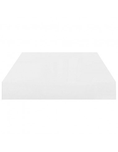 Scaffale a Parete Bianco Lucido 40x23x3,8 cm in MDF