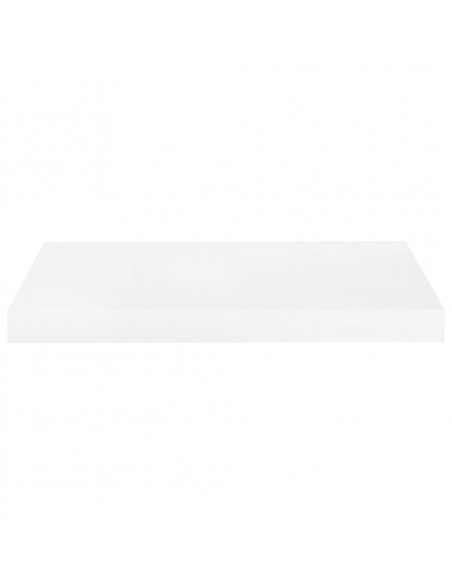 Scaffale a Parete Bianco Lucido 50x23x3,8 cm in MDF