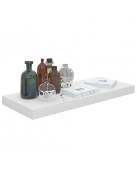 Scaffali a Parete 4 pz Bianco Lucido 60x23,5x3,8 cm in MDF